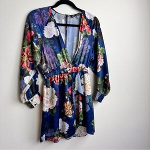 Zara Satin Effect Short Jumpsuit/Romper